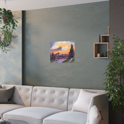 When The Sky Sings Original Art Satin Poster Print