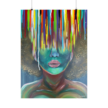 Unmasked Expression Satin Print