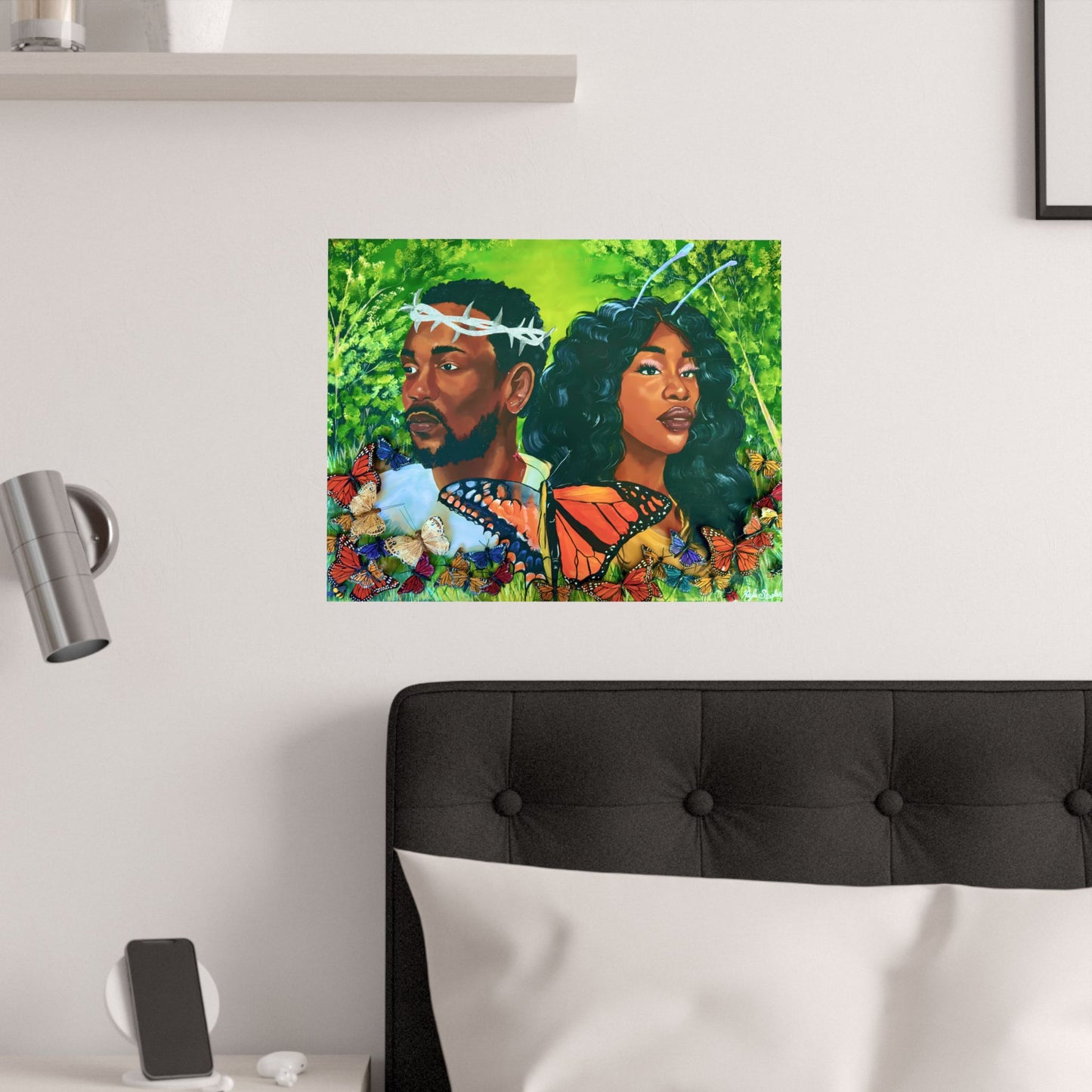 Kendrick x SZA Original Art Satin Poster Print