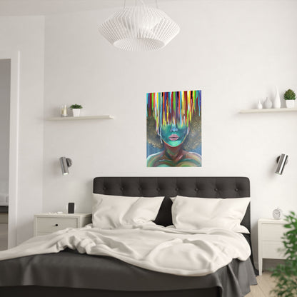 Unmasked Expression Satin Print