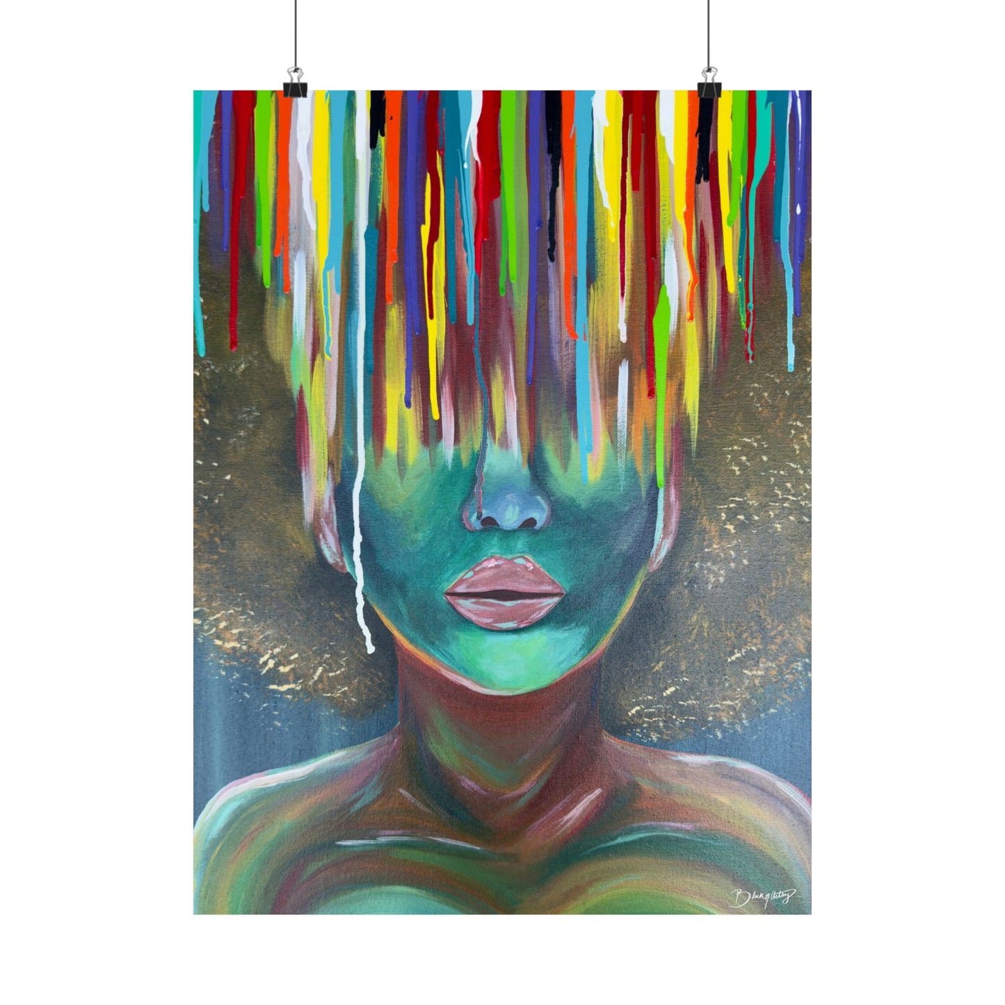 Unmasked Expression Satin Print