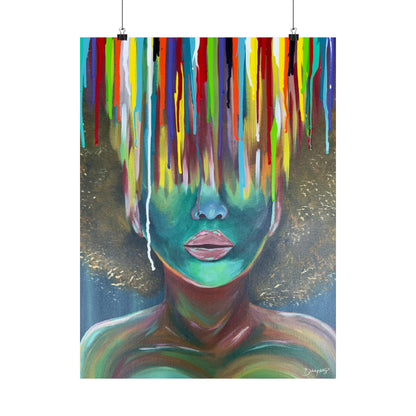 Unmasked Expression Satin Print