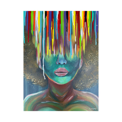 Unmasked Expression Satin Print