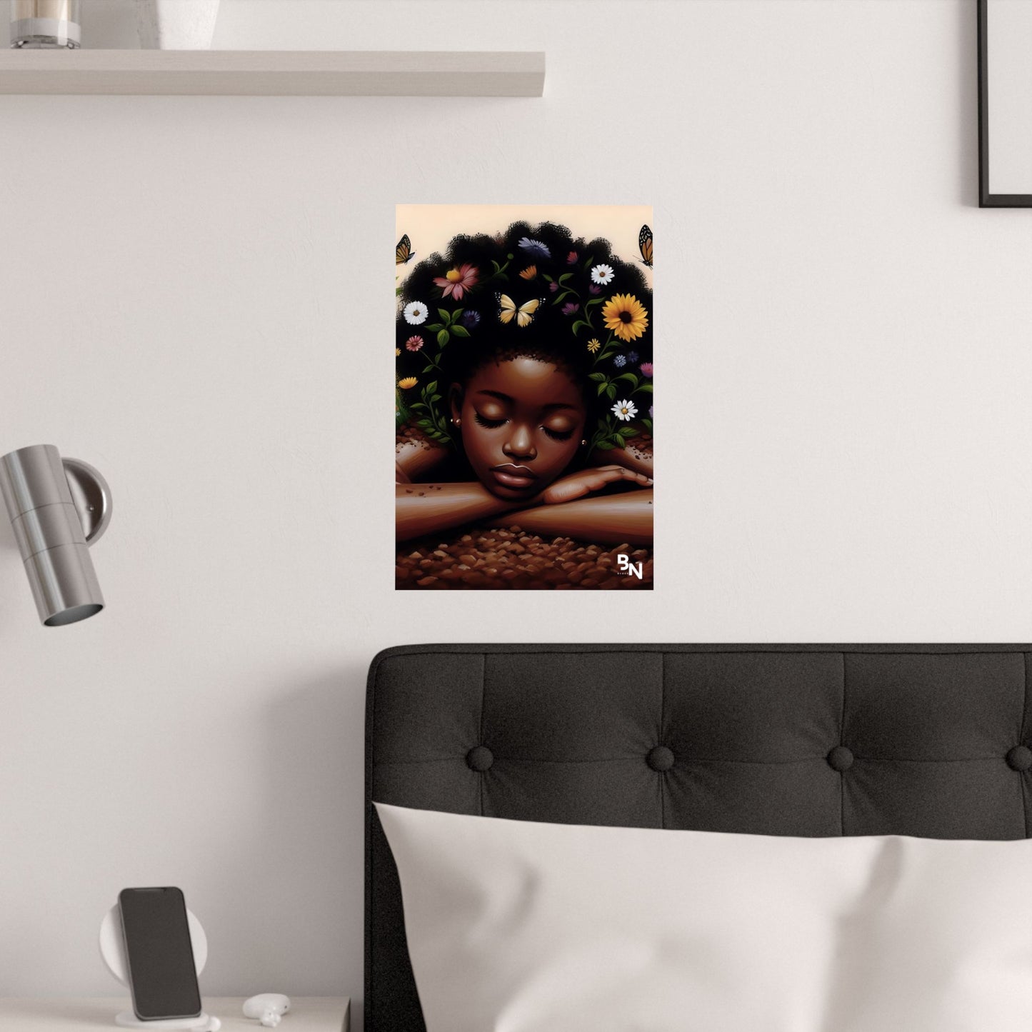 Garden Girl Satin Poster