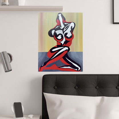 The Shape of Emotion Original Art Satin Print