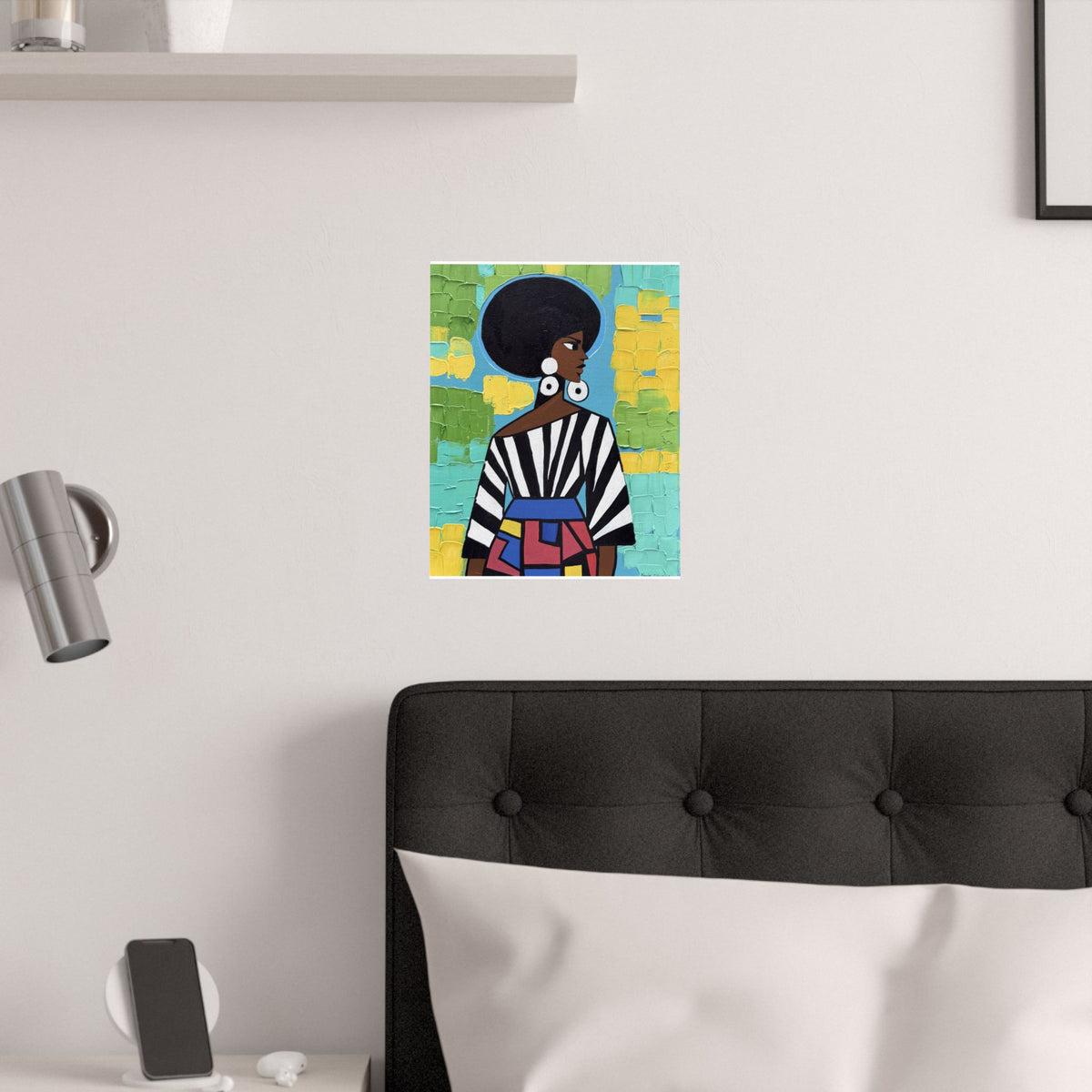 Modern Muse Black Woman Art Print | Colorful Afrocentric Wall Decor