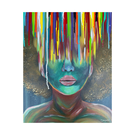 Unmasked Expression Satin Print