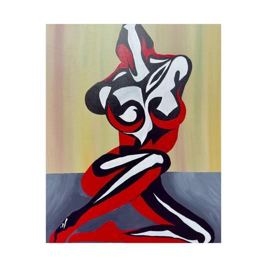 The Shape of Emotion Original Art Satin Print
