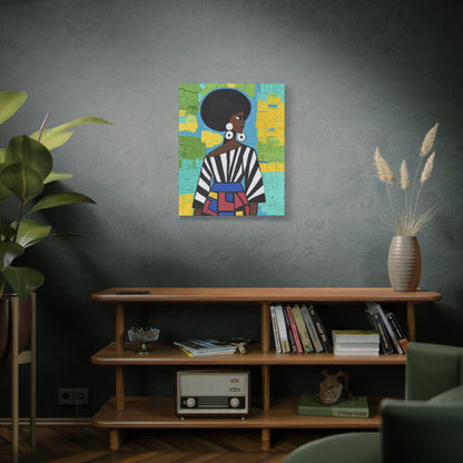 Modern Muse Black Woman Canvas Art | Colorful Afrocentric Wall Decor