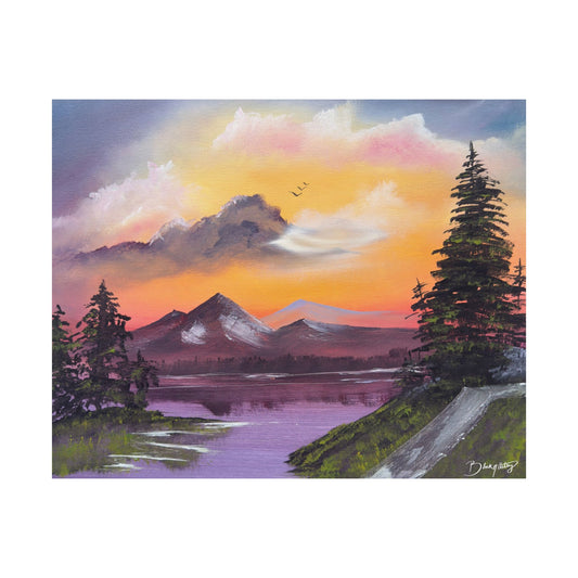 When The Sky Sings Original Art Satin Poster Print