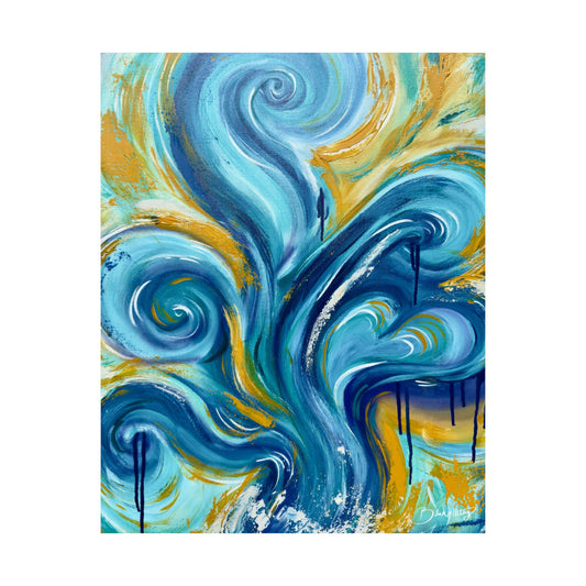 Becoming The Storm Original Art Satin Print