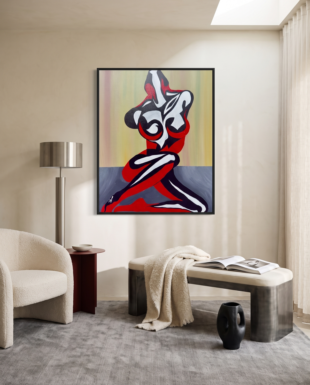 The Shape of Emotion Original Art Satin Print
