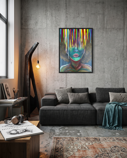 Unmasked Expression Satin Print