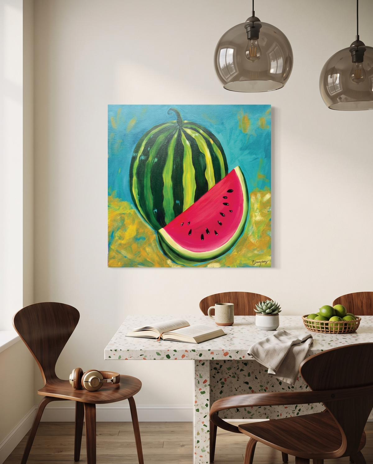 Watermelon Sugar Original Art Satin Print