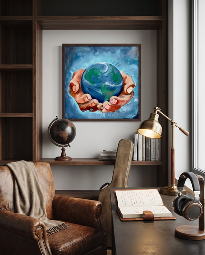 The World Is Yours Original Art Satin Poster Print