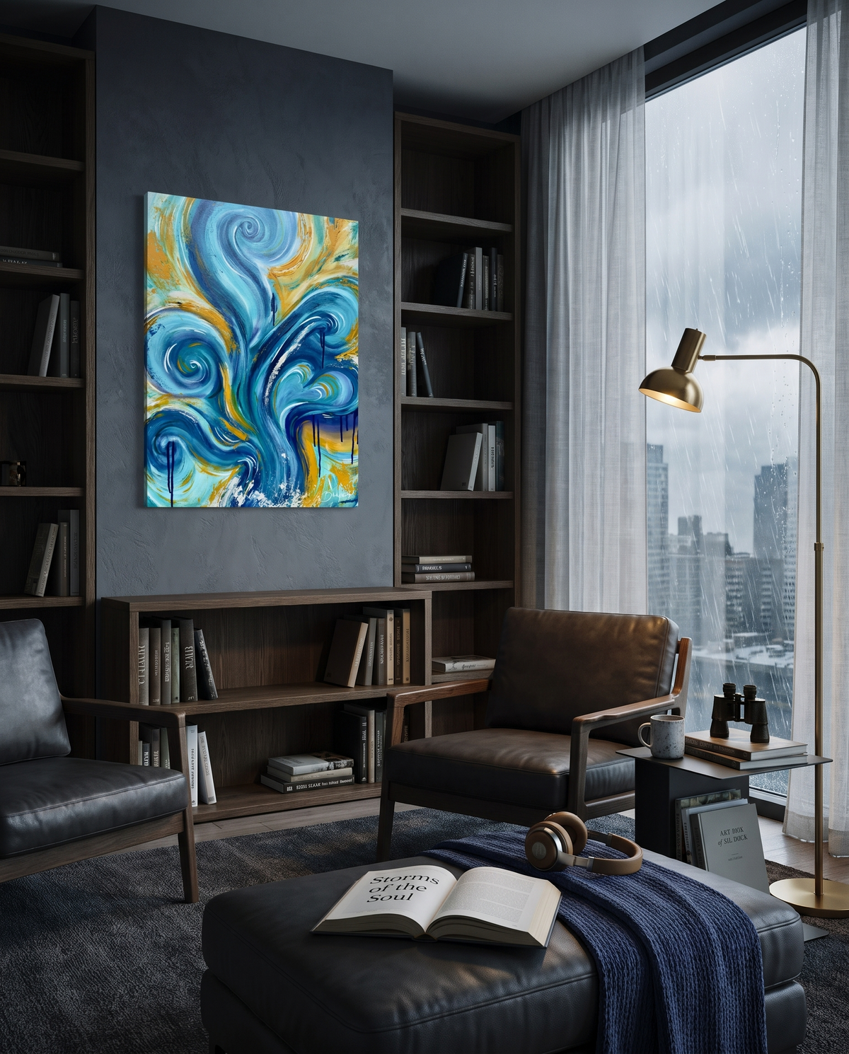 Becoming The Storm Original Art Satin Print