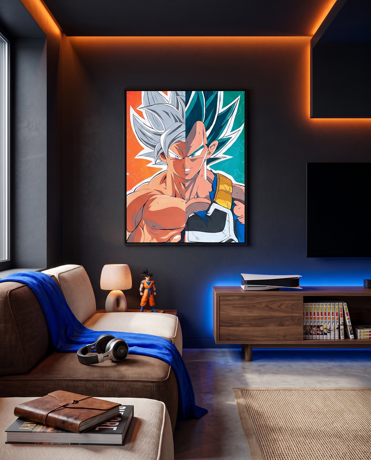 DBZ Split Satin Poster