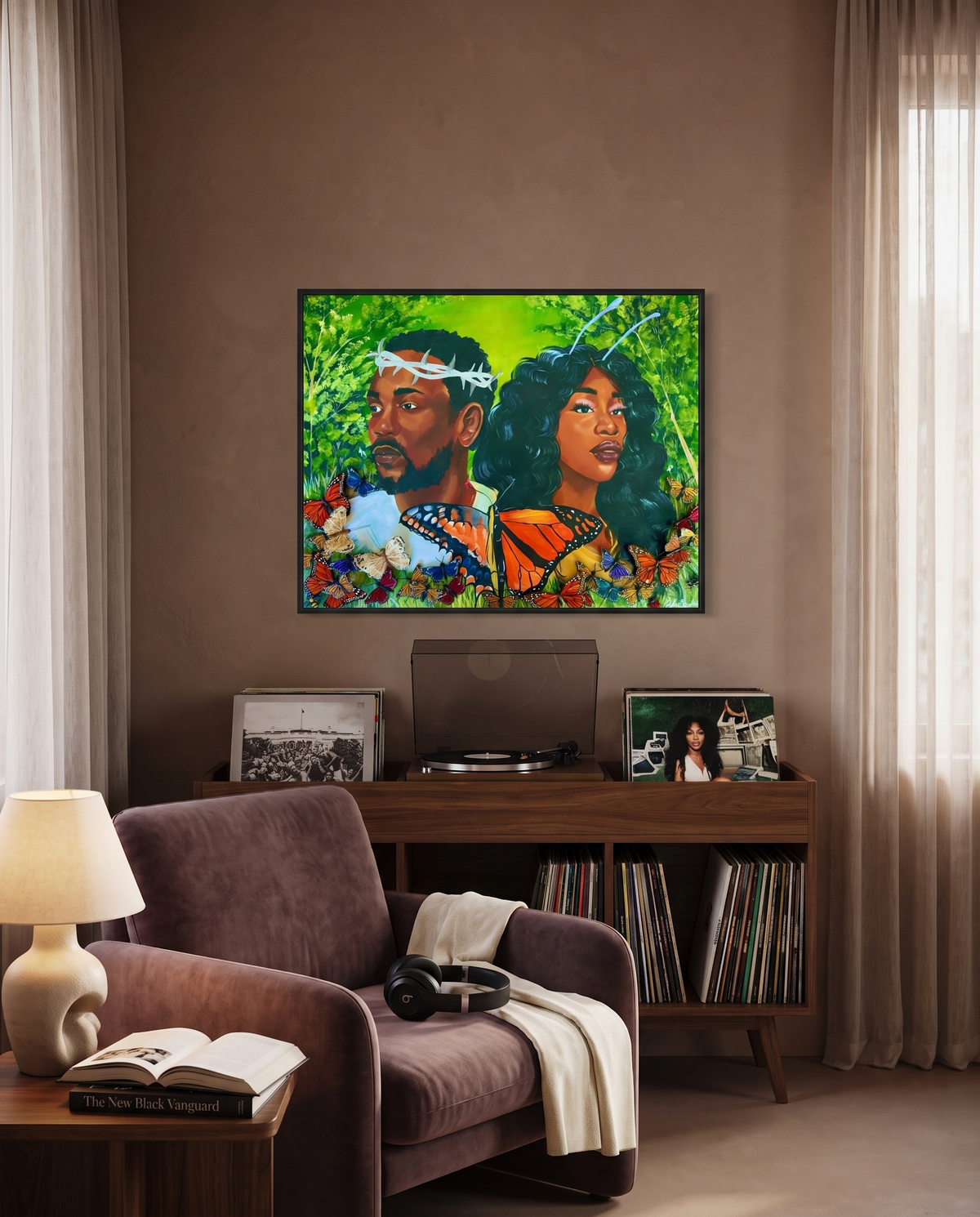 Kendrick x SZA Original Art Satin Poster Print