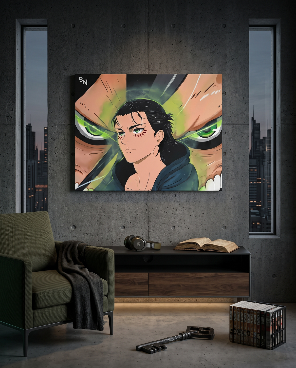 Eren Yeager Attack on Titan Wall Art Canvas Print